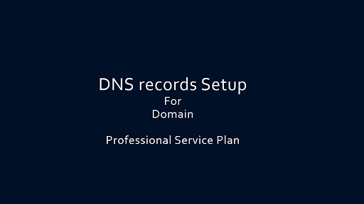 DNS records setup for Domain