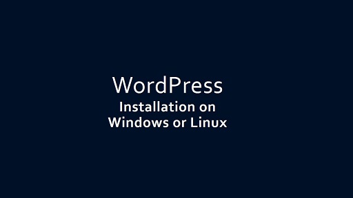 WordPress Installation Windows Linux hosting